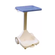 Freestanding Sack Holder With Wheels Blue Lid