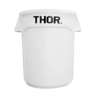 Trust Thor Round All Purpose Bin White LLDPE 75ltr 55.8x49x57cm