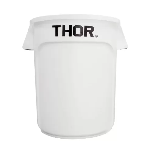 Trust Thor Round All Purpose Bin White LLDPE 75ltr 55.8x49x57cm