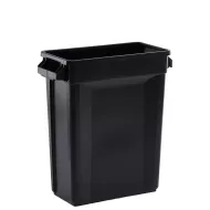 Trust Svelte® Bin Rectangular With Venting Channels Black HDPE 60ltr 50.7x27.2x63.2cm