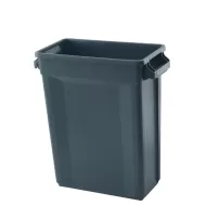 Trust Svelte® Bin Rectangular With Venting Channels Grey HDPE 60ltr 50.7x27.2x63.2cm