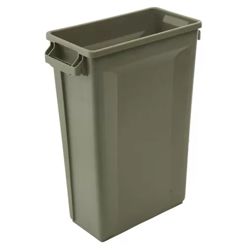 Trust Svelte® Bin Rectangular With Venting Channels Beige HDPE 87ltr 50.7x27.2x75.6cm