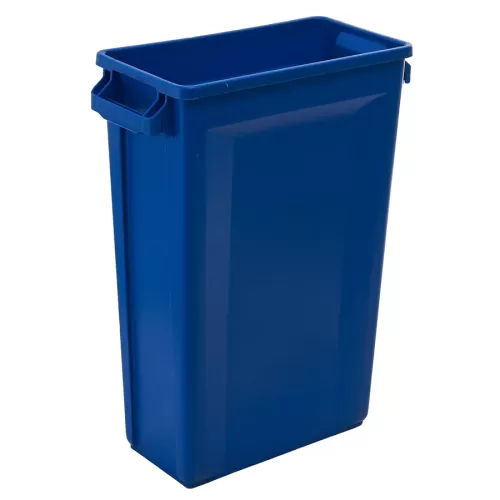 Trust Svelte® Bin Rectangular With Venting Channels Blue HDPE 87ltr 50.7x27.2x75.6 cm