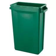 Trust Svelte® Bin Rectangular With Venting Channels Green HDPE 87ltr 50.7x27.2x75.6cm