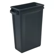 Trust Svelte® Bin Rectangular With Venting Channels Grey HDPE 87ltr 50.7x27.2x75.6cm