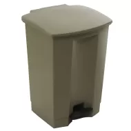 Trust Step-On Bin Beige HDPE 45ltr 41.3x40.0x60.0cm