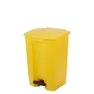 Trust Step-On Bin Yellow HDPE 45ltr 41.3x40.0x60.0cm