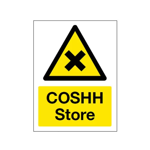 Mileta COSHH Store Hazard And Warning Vinyl Sticker 150x200mm