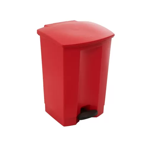 Trust Step-On Bin Red HDPE 68ltr 50.2x41.0x67.3 cm