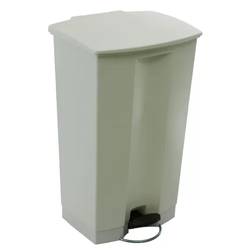 Trust Step-On Bin White HDPE 68ltr 50.2x41.0x67.3 cm