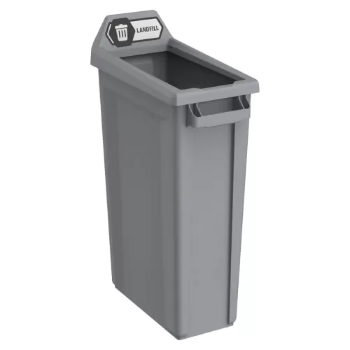 Trust Recycling Station 1 Stream Landfill Grey HDPE 87ltr 50.7x27.2x89.9cm