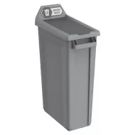 Trust Recycling Station 1 Stream General Grey HDPE 87ltr 50.7x27.2x89.9cm