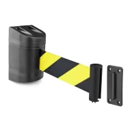 Prepara Wall Mounted Retractable Barrier Tape Black 2m