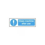 Mileta Clean Machine After Use - Safety Sign 100 x 300 mm