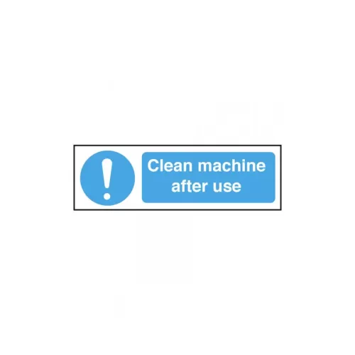 Mileta Clean Machine After Use - Safety Sign 100 x 300 mm