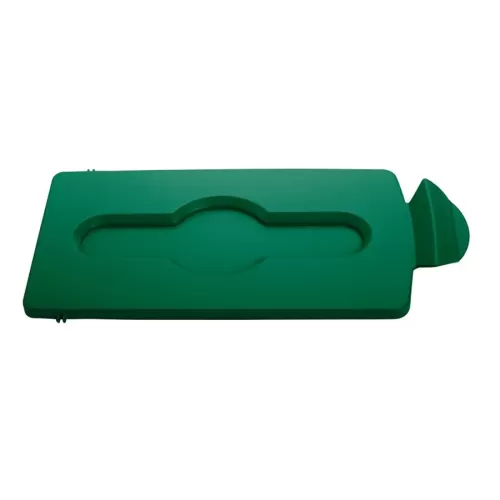 Slim Jim® Recycling Station Closed Lid Green