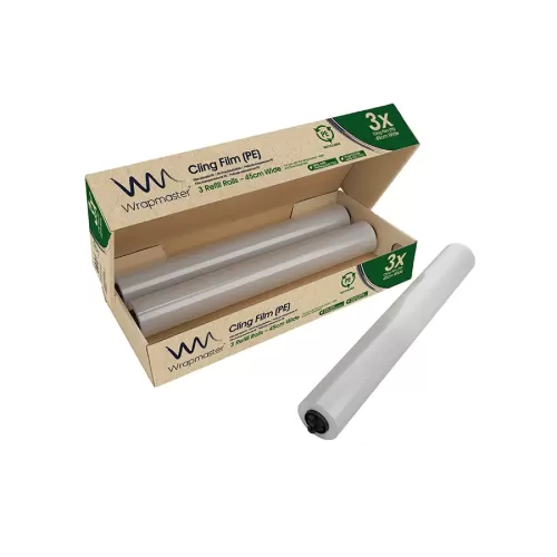 Wrapmaster® PE Cling Film Refill Rolls 45cm x 300m x 3