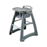 High Chair Stackable Grey Plastic