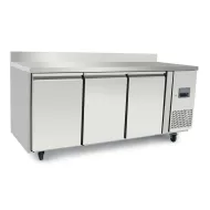 Arctica Heavy Duty Refrigerated Preparation Counter with Upstand - 3 Door