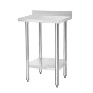 Connecta Wall Table with Undershelf - 600 x 600 with 900mm high worktop and 100mm upstand