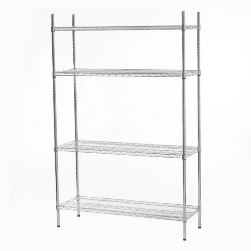 Connecta Chrome Wire Shelving Unit - 4 Tier - 900 x 400 x 1800mm