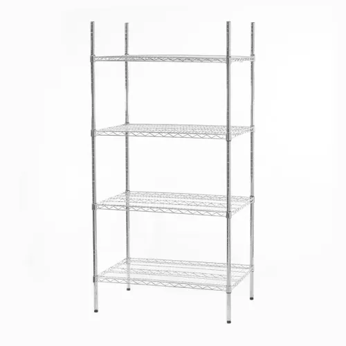 Connecta Chrome Wire Shelving Unit - 4 Tier - 900 x 600 x 1800mm