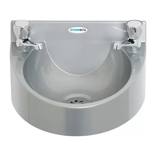 Connecta ABS Wash Hand Basin - with Dome Head Taps