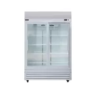 Arctica Bar & Display Upright Refrigerator with Glass Doors & Illuminated Canopy - 880Ltr - White