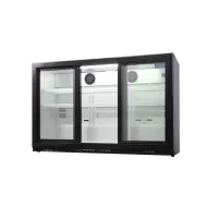 Arctica Bar & Display Bottle Cooler - 3 Sliding Doors - Black