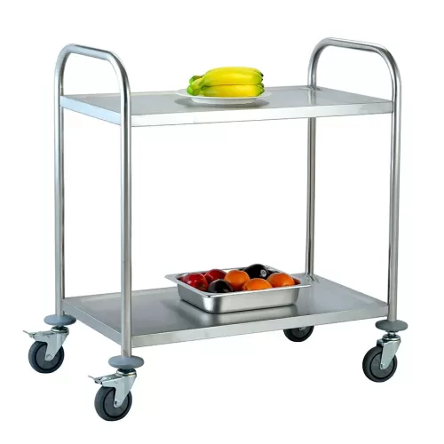 Connecta Self Assembly 2-Tier Service Trolley - 860 x 530 x 950mm