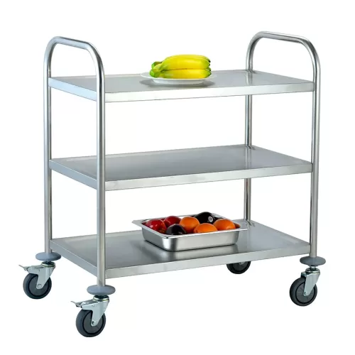 Connecta Self Assembly 3-Tier Service Trolley - 710 x 410 x 810mm