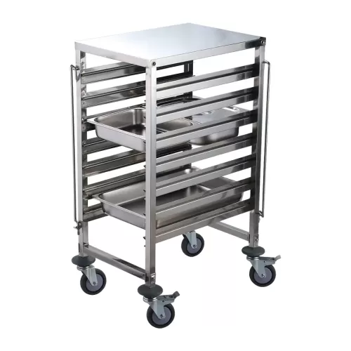 Connecta Self Assembly Gastronorm Trolley - 7 Tier with worktop