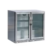 Arctica Bar & Display Bottle Cooler - 2 Hinged Doors - Stainless Steel