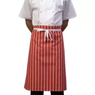 Red Butchers Stripe Waist Apron