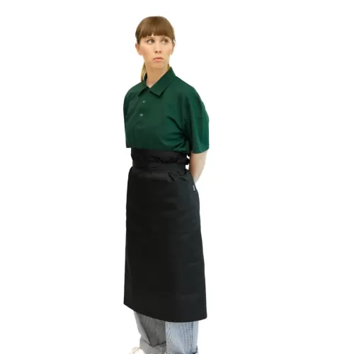 Brigade Black Polycotton Waist Apron With Pocket 76x90cm