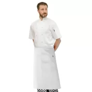 Brigade White Polycotton Waist Apron With Pocket 76x90cm