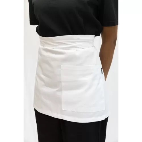 Brigade White Polycotton Short Waist Apron 75x37.3cm