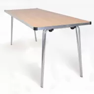 Folding Table 1830 x 685 x 635H - Beech laminated top