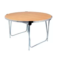 Folding Table 1220dia. x 760H - Beech laminated top