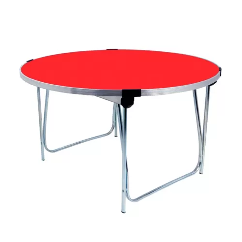 Folding Table 1220dia. x 698H - Poppy laminated top