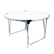 Folding Table 1220dia. x 698H - White laminated top