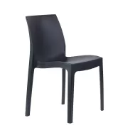 Tabilo Strata Polypropylene Matt Finish Indoor And Outdoor Stackable Anthracite Chair