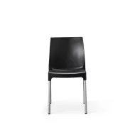 Tabilo Vibe Polypropylene Matt Finish Indoor And Outdoor Stackable Black Chair