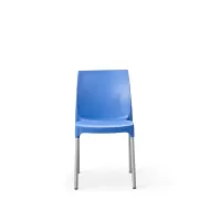 Tabilo Vibe Polypropylene Matt Finish Indoor And Outdoor Stackable Blue Chair