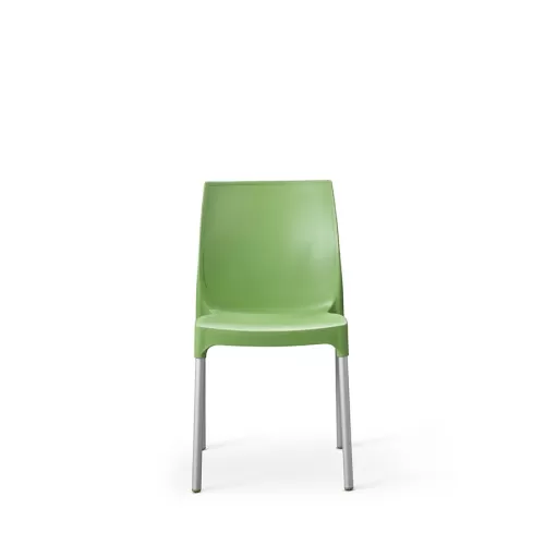 Tabilo Vibe Polypropylene Matt Finish Indoor And Outdoor Stackable Green Chair