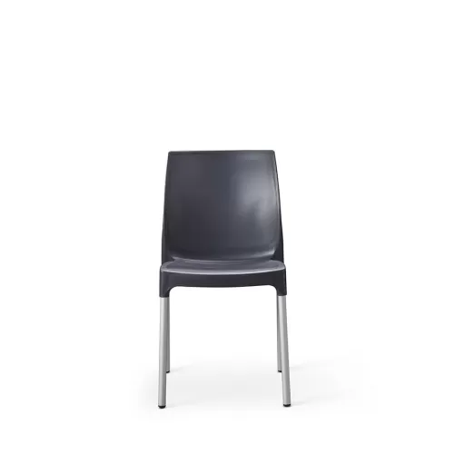 Tabilo Vibe Polypropylene Matt Finish Indoor And Outdoor Stackable Grey Chair