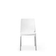 Tabilo Vibe Polypropylene Matt Finish Indoor And Outdoor Stackable White Chair