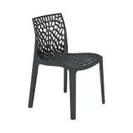 Tabilo Zest Polypropylene Glossy Finish Indoor And Outdoor Anthracite Stackable Chair