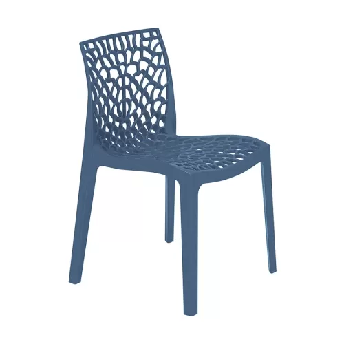 Tabilo Zest Polypropylene Glossy Finish Indoor And Outdoor Blue Stackable Chair