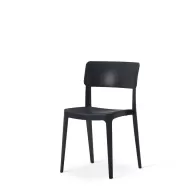 Tabilo Vivo Polypropylene Matt Finish Indoor and Outdoor Dark Grey Side Chair